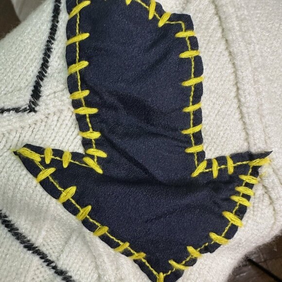 ebossy Embroidered Cable Knit Cardigan Sweater-Super Soft Whimsical Size Small - Picture 7 of 9